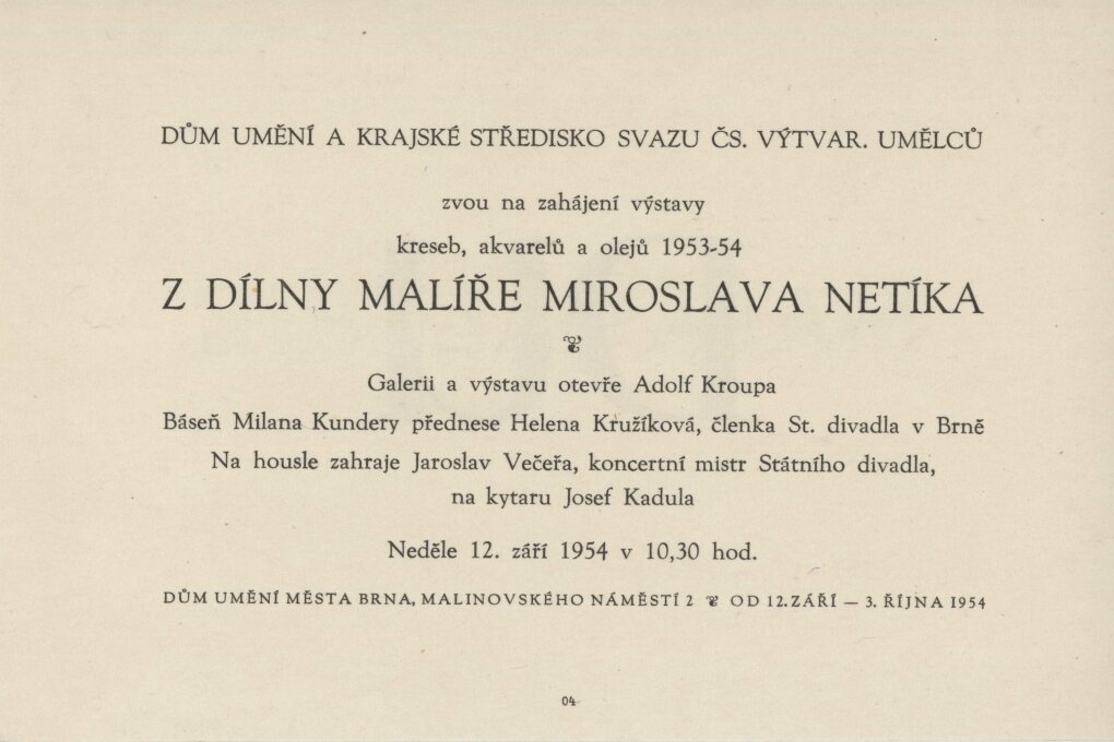 Z dílny malíře Miroslava Netíka